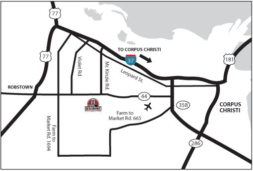 Map to Total Oilfield Equipment & Supply, 2653 Hwy 44, Robstown, TX 78380